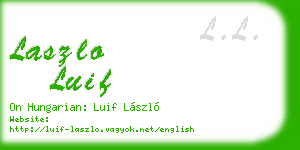 laszlo luif business card