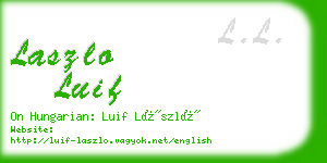 laszlo luif business card